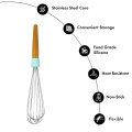 Stainless Steel Whisk with Wooden Handle